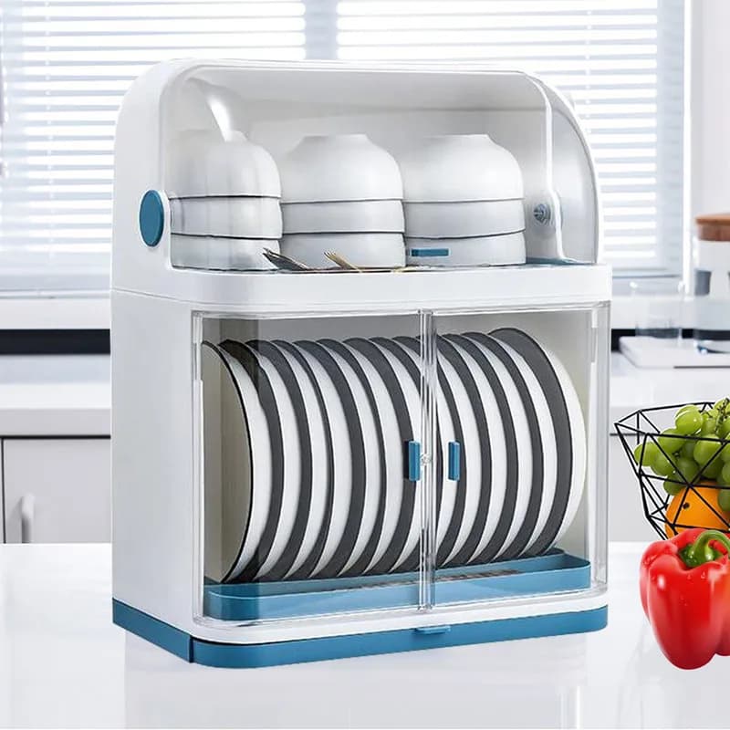 Couverts de cuisine à 2 couches T1, séchage de la vaisselle T1 avec couvercle