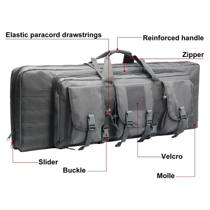 LQARMY-Étui à fusil DulDouble Molle, sac à dos pour fusil de sniper Airsoft, étui pour odorde chasse