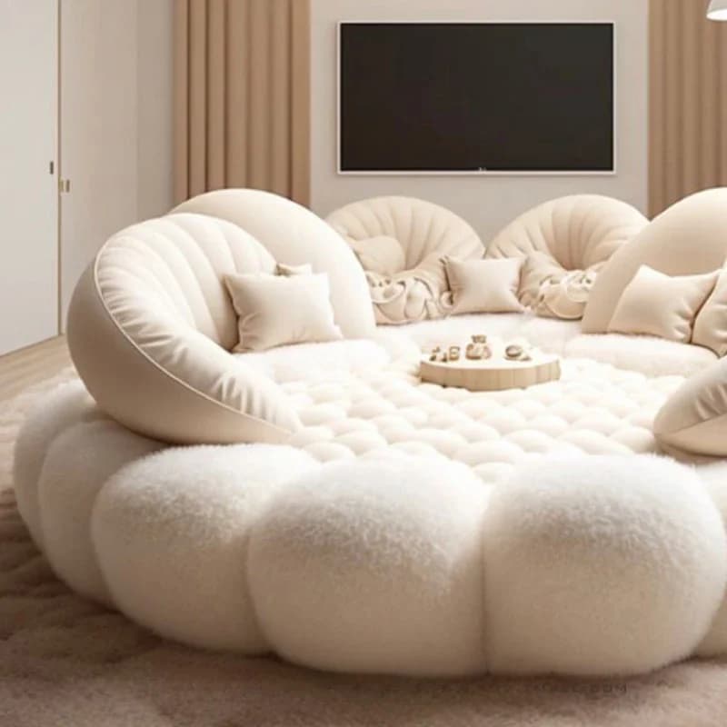 Cadre de lit souple esthétique rond, chambre principale européenne, hôtel, créer un lit King Size, m