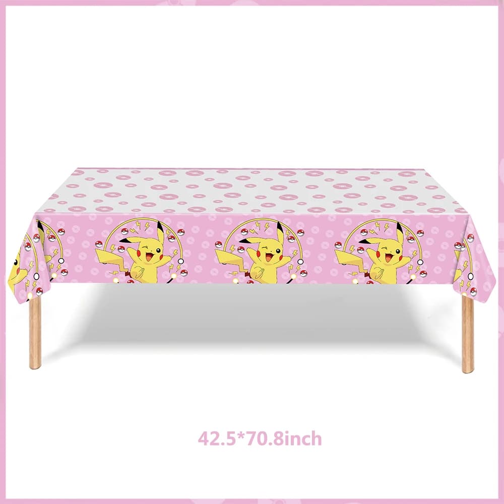 Nappe Pokemon, décorations de fête d'anniversaire, vaisselle jetable pour réception-cadeau pour bébé