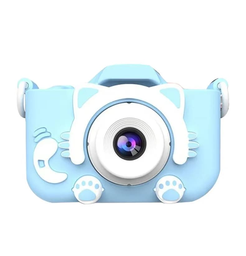 Appareil photo pour enfants en forme de chat, mignon et portable avec cordon, photographie HD 1080P,