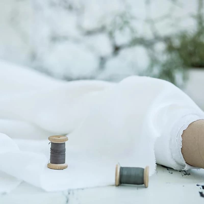 Tissu en lin pur naturel 100%, tissu en lin de couleur unie pour la couture, les broderies, les vête