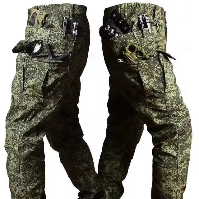 Pantalon tactique d'hiver pour hommes, peau de requin, coque souple, Cargo, extérieur, multi-poches,