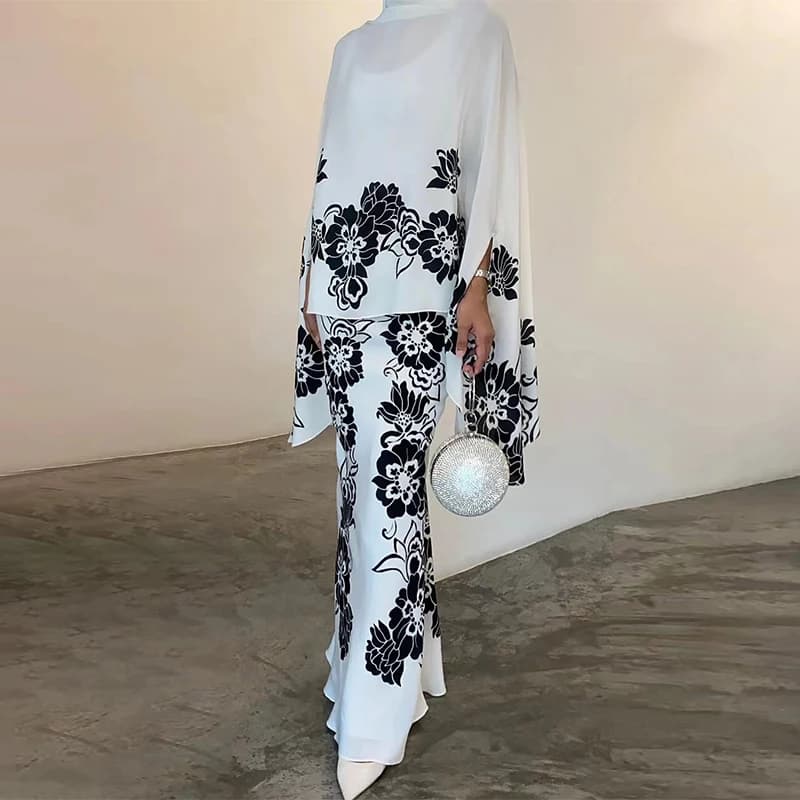Jupes Vintage High Street pour femmes, olympiques de printemps, mode, imprimé floral, ensemble de fê