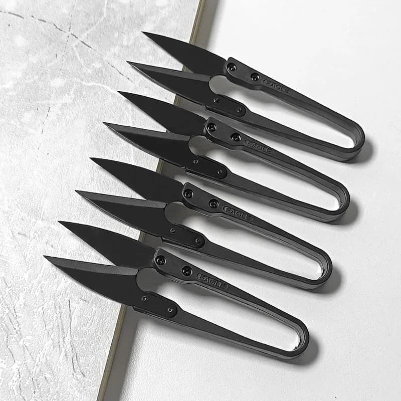 Ciseaux à coudre U, coupe-fil à perles, fils de coupe, fournitures de points, ciseaux en tissu brodé
