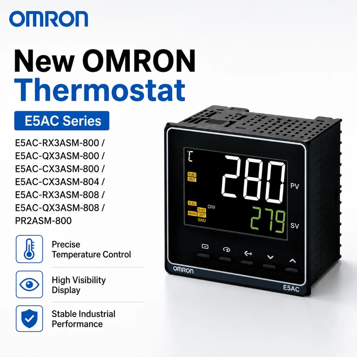 Nouveau thermostat OMRON E5AC-RX3ASM-800 E5AC-QX3ASM-800 E5AC-CX3ASM-800 E5AC-CX3ASM-804 E5AC-RX3ASM