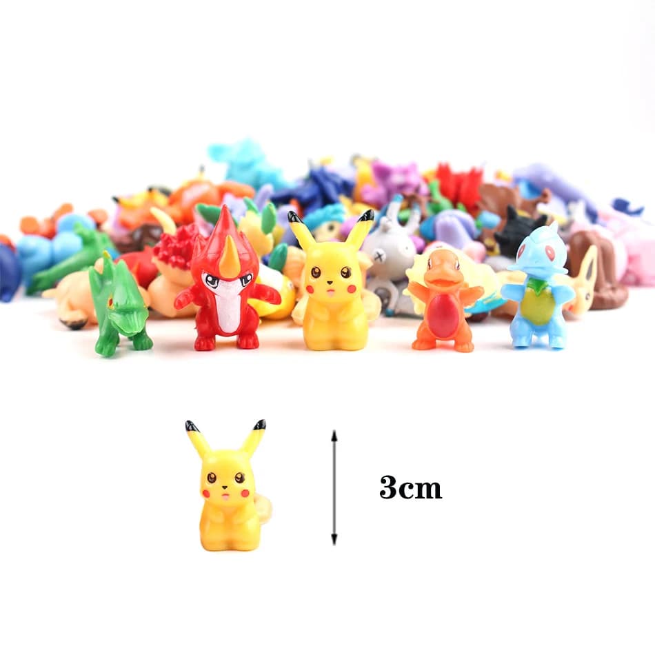 Figurines d'action Pokémon pour enfants, mini figurines non répétitives, jouet modèle Pikachu, poupé