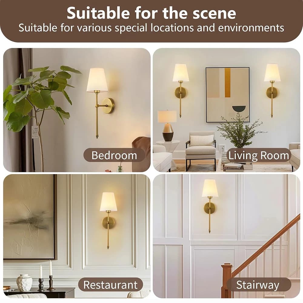 2 pièces mur LED lumières moderne Rechargeable décor appliques télécommande gradation chambre salon 