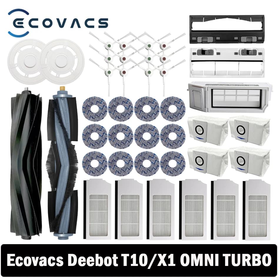Ecovacs Deebot X1 OMNI / T10 OMNI Robot aspirateur pièces de rechange, caoutchouc/brosse latérale, c