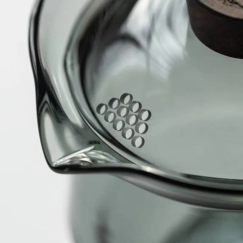 Nouveau couvercle de tasse Gaiwan en verre de silicone à haute teneur en bore, isolation thermique e