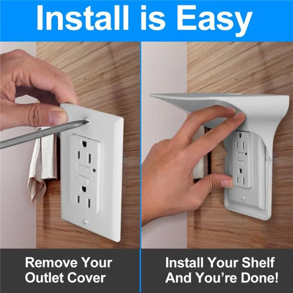 Étagère de prise murale pratique et robuste, support de chargement de téléphone portable, support US