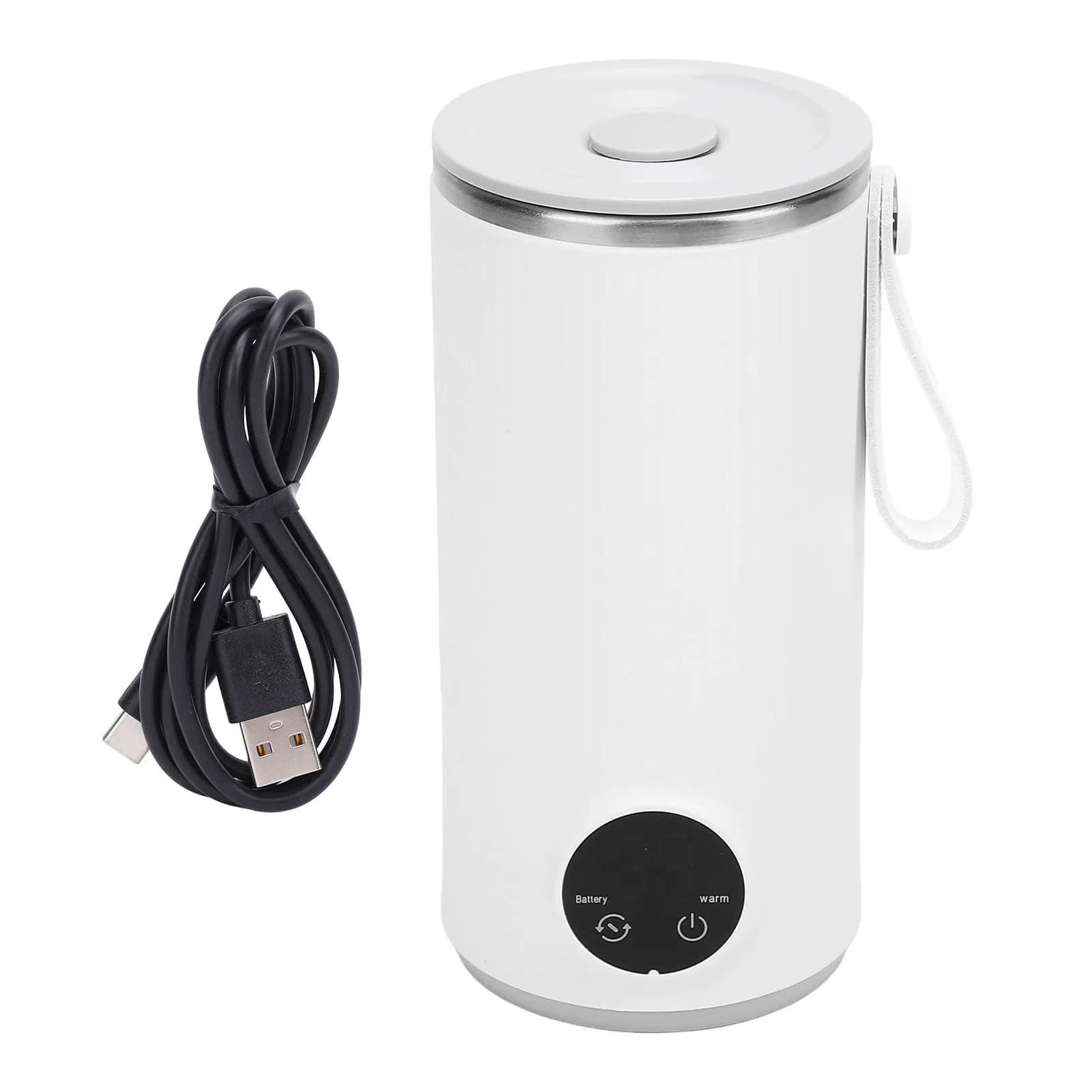 Bouilloire Électrique de Voyage Sans Fil, Rechargeable, 400ml, 55 °C, en Acier Inoxydable, Eau Chaud