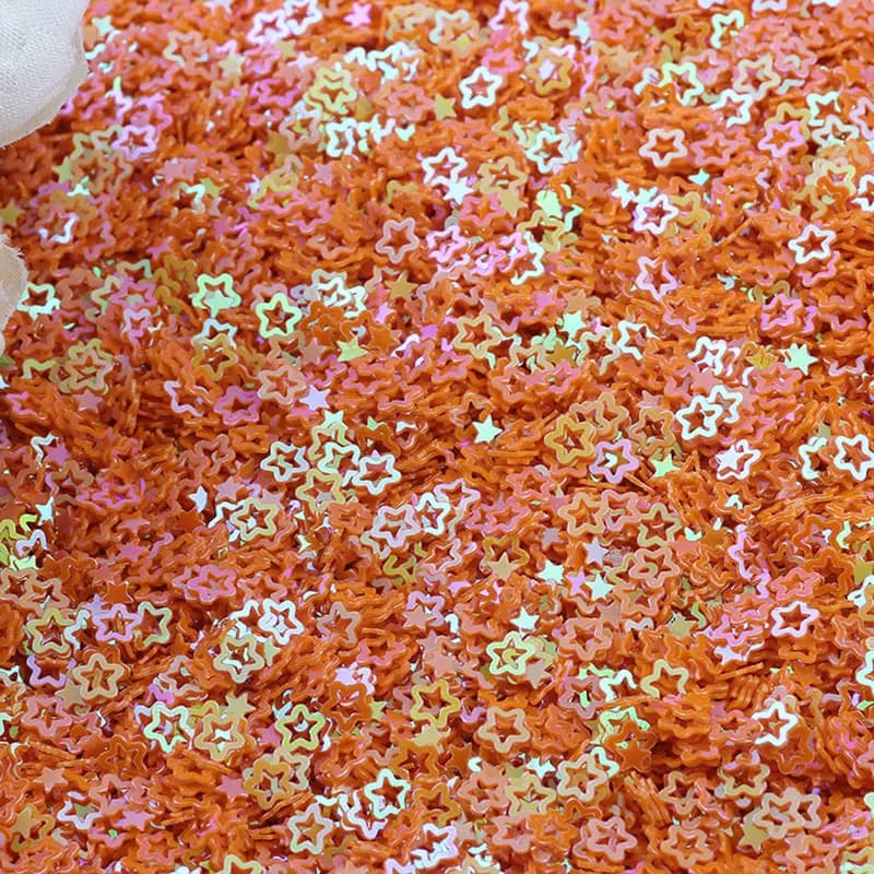 Pentagramme creux à paillettes en vrac, 10g/20g/50g/4mm, artisanat, couture de vêtements, décoration