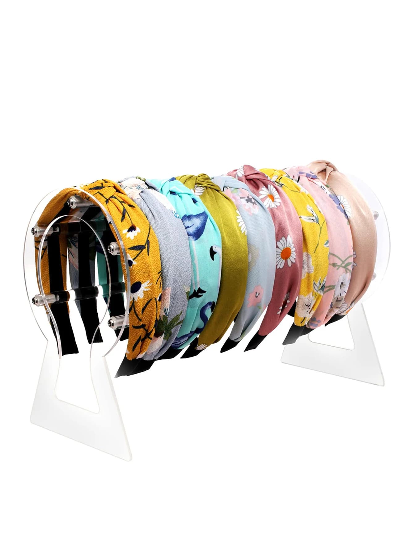 Support de rangement pour cerceau de cheveux creux en acrylique Transparent, boîte d'équipement de r