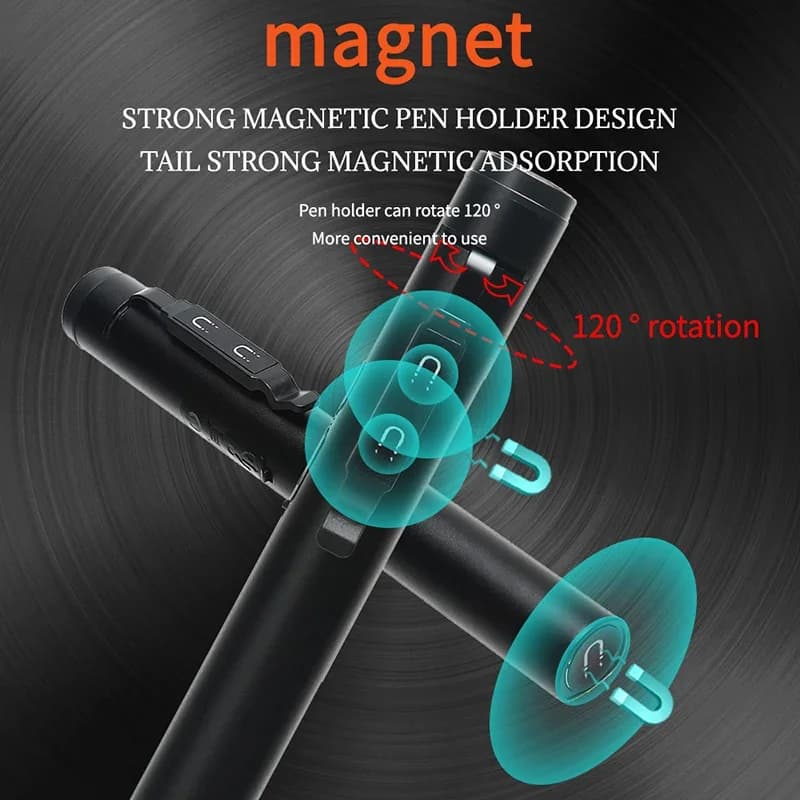 Lampe à stylo aste USB, lumière latérale COB, batterie intégrée, poche à pince à stylo, lampe de poc