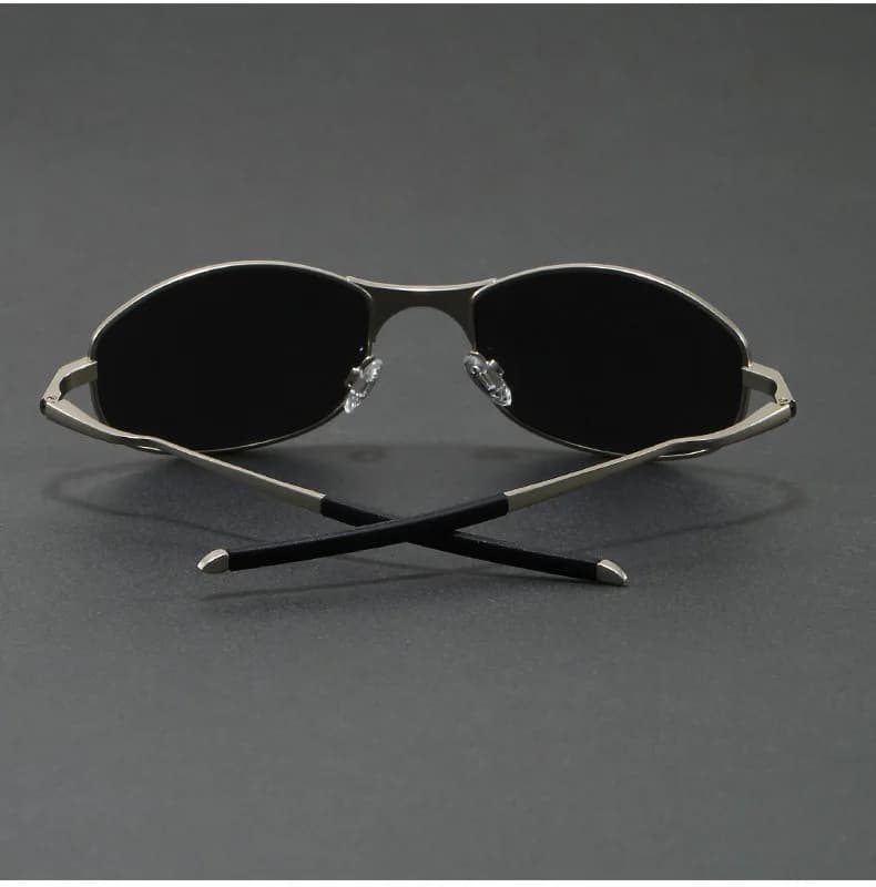 Lunettes de soleil polarisées pour hommes, Protection UV400, monture métallique Ultra légère, pour l