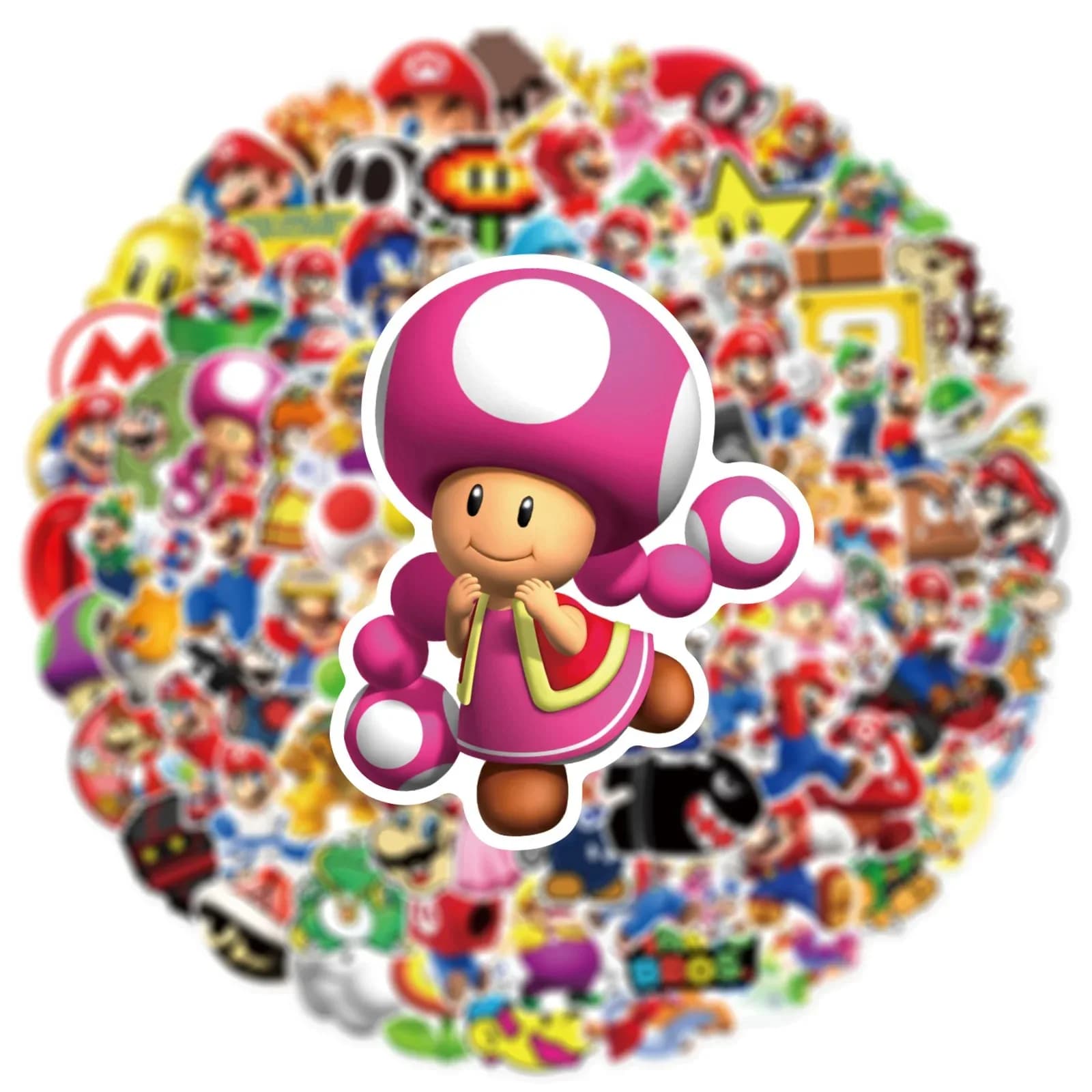 Autocollants de jeu Super Mario, 50 pièces, autocollants imperméables pour ordinateur portable, Skat