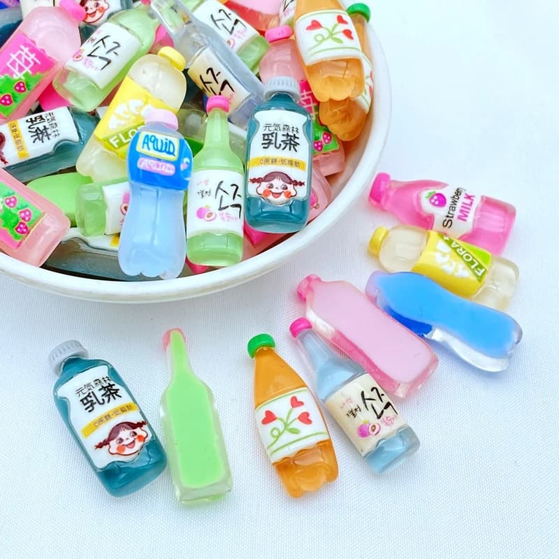 10 pièces nouveau Kawaii mignon fruits boisson dos plat résine Cabochons Scrapbooking bijoux à brico