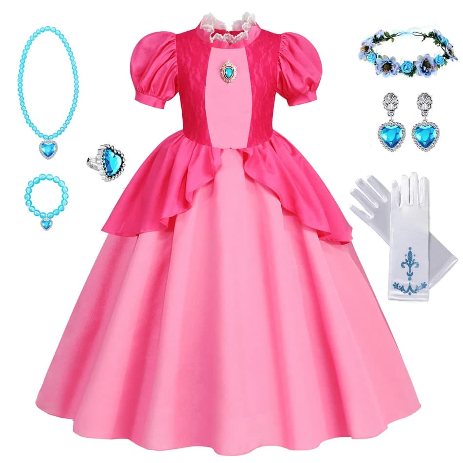 Robes pêche pour filles, Costume de princesse, vêtements de fête, Cosplay, Halloween, carnaval, anni