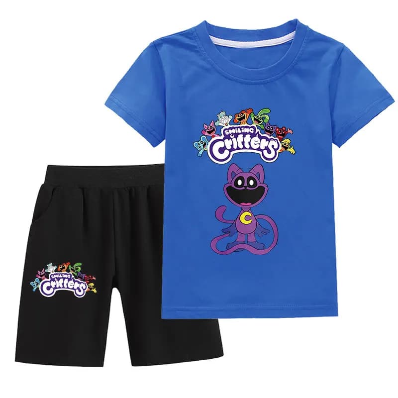 Hot souriant Critters Catnap garçon vêtements été coton à manches courtes t-shirt + Short Costume fi
