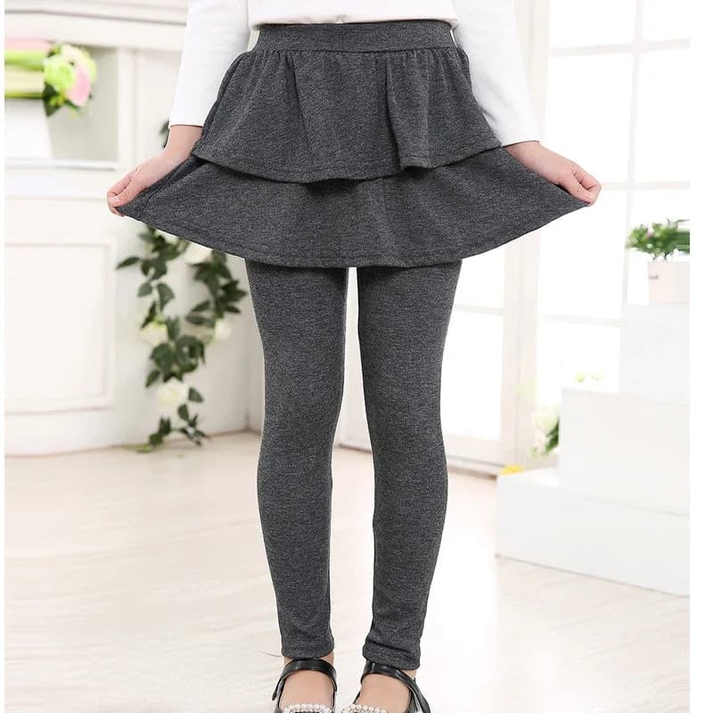 Printemps automne coton chaud fille Leggings jupe-pantalon gâteau jupe enfants leggings enfants fill