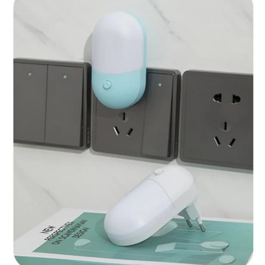 HHLZYH 3W économie d'énergie veilleuse enfichable LED prise d'alimentation lampe éclairage intérieur