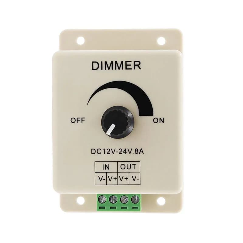 Lumière LED variateur interrupteur lumière alimentation contrôleur DC 12V 24V 8A luminosité réglable