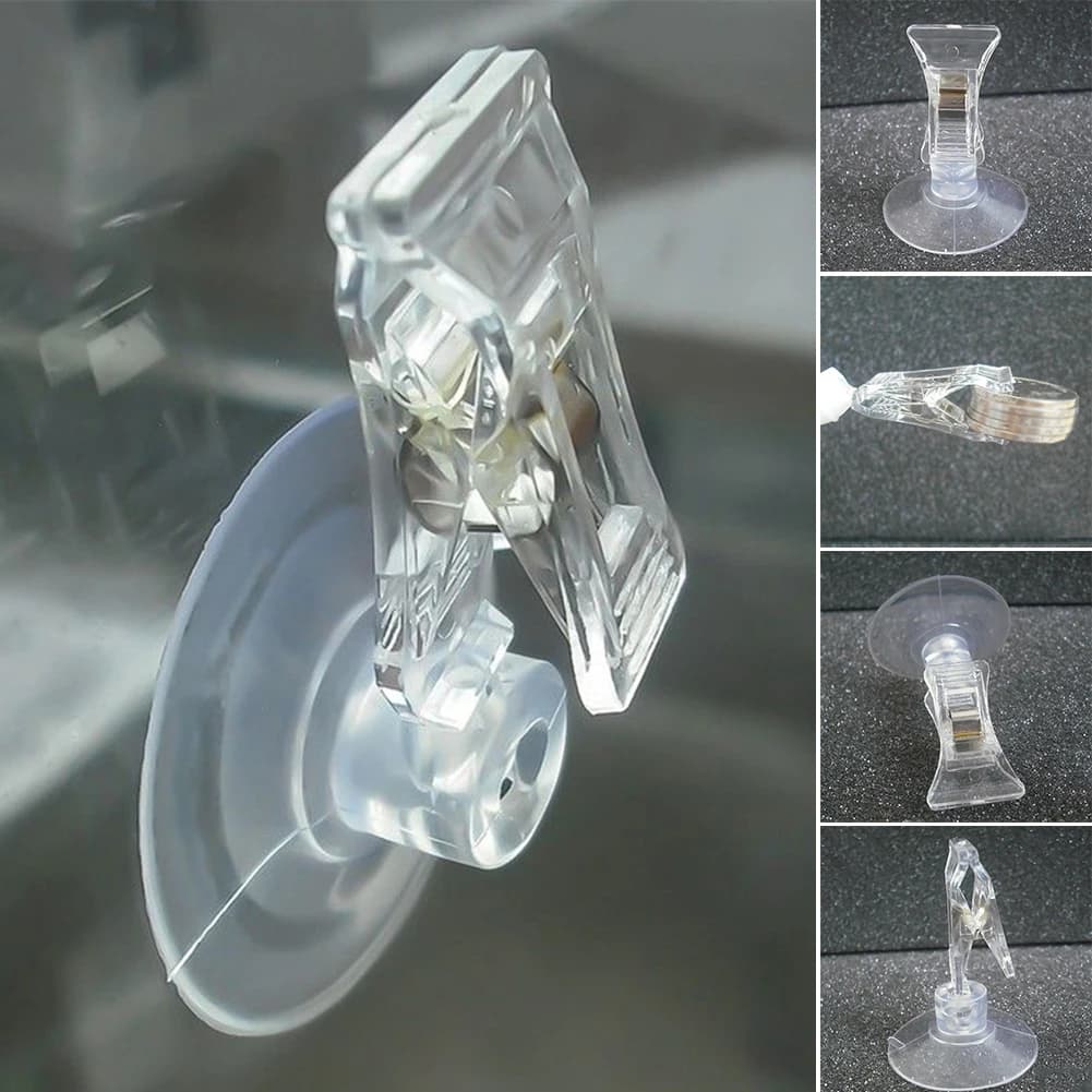 Pince à ventouse murale de salle de bains, 2/5 pièces, Clip à ventouse en plastique pour fenêtre, po