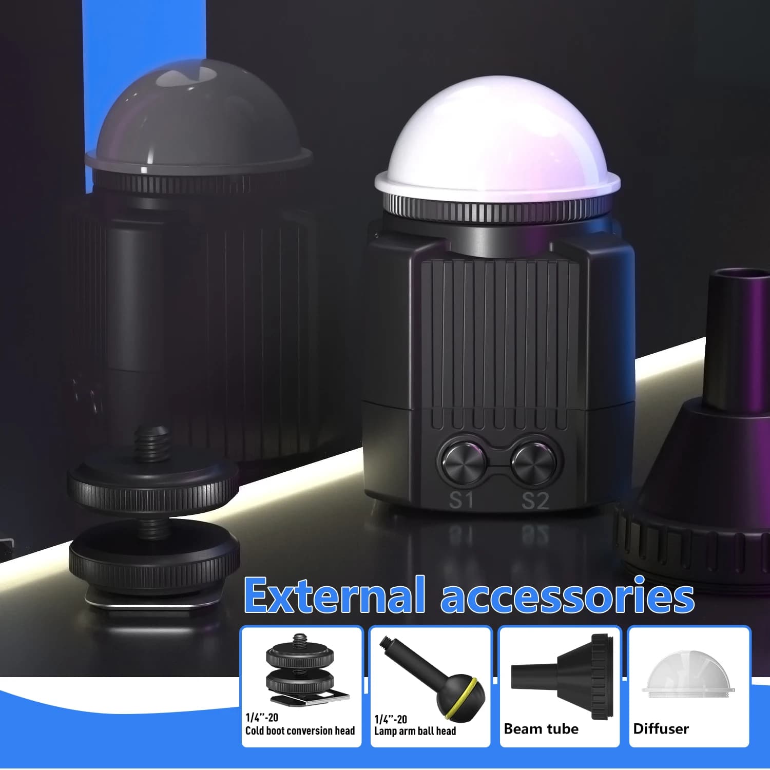 Lampe LED rechargeable Seafrogs 1000 2000 LM Mini pour la photographie sous-marine, éclairage étanch