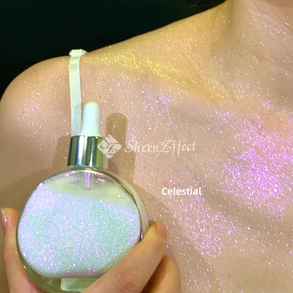 Sheeneffect-Maquillage à paillettes pour le corps et le visage, huile sèche de diamant, surligneur s