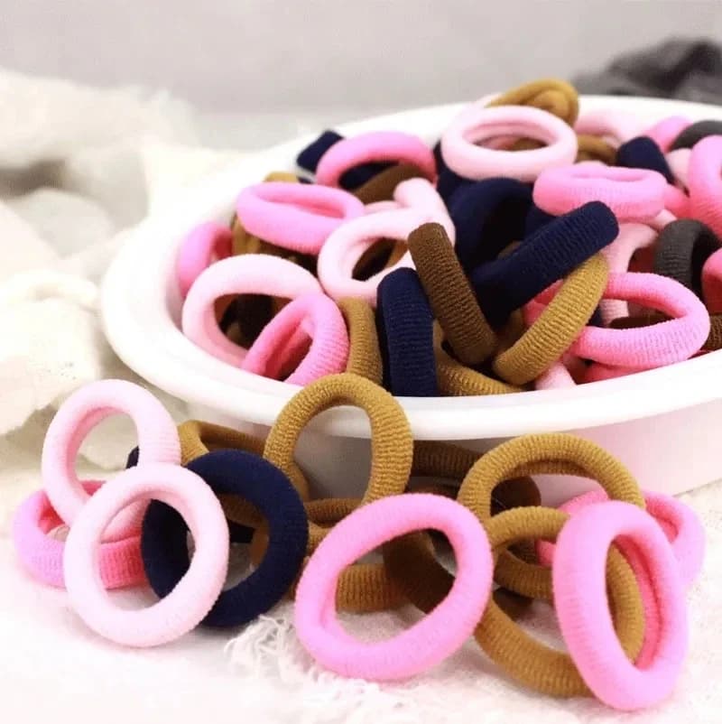 Bandes élastiques colorées en Nylon pour femmes et filles, 200 pièces, pour queue de cheval, petites