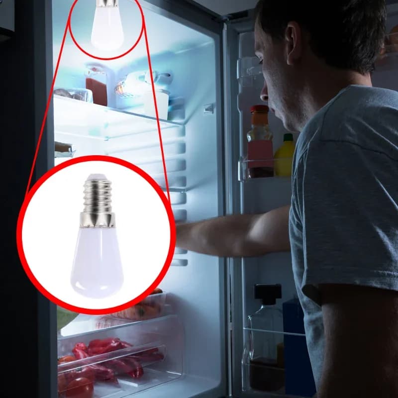 2/4 pièces ampoule LED E12 E14 220V ampoules de réfrigérateur lampe d'affichage de réfrigérateur vei