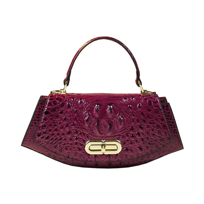 Sac à main en cuir véritable motif crocodile pour femme, petit sac de dégager initié, sacs à bandoul