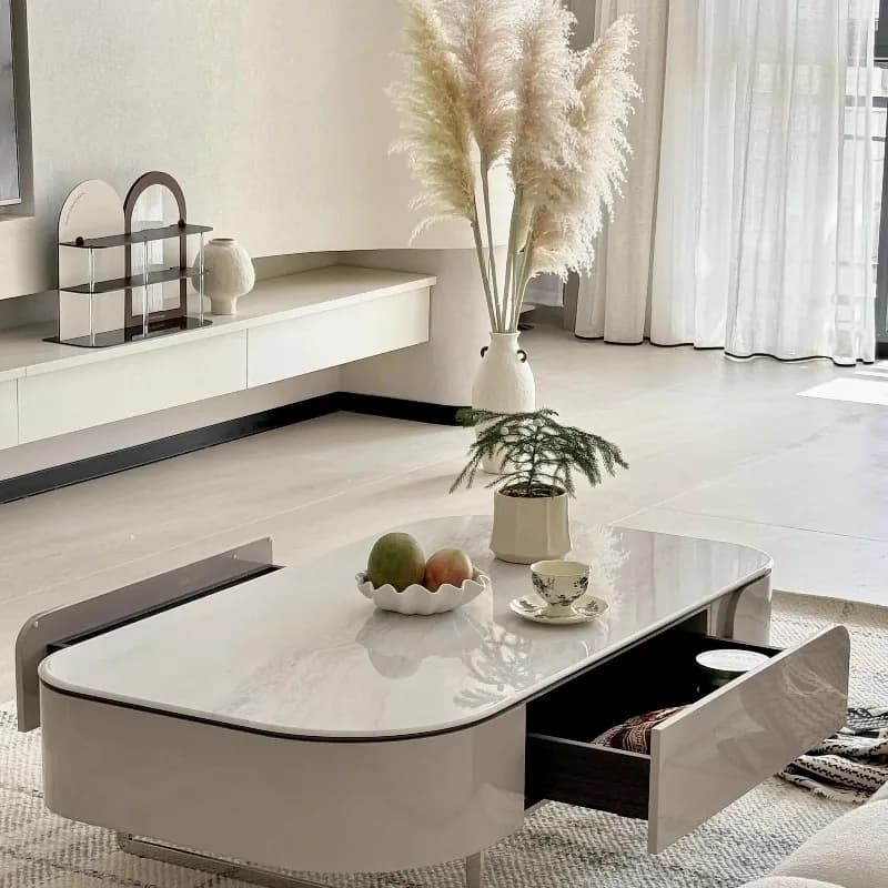Organisateur de Table basse de luxe créatif, qualité étanche esthétique, Table basse transparente bo