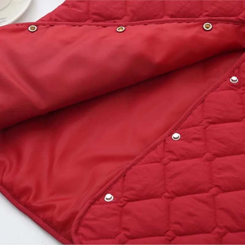 Parkas minces à manches Leurs lan simples pour femmes, manteau rembourré Argyle, veste matelassurera