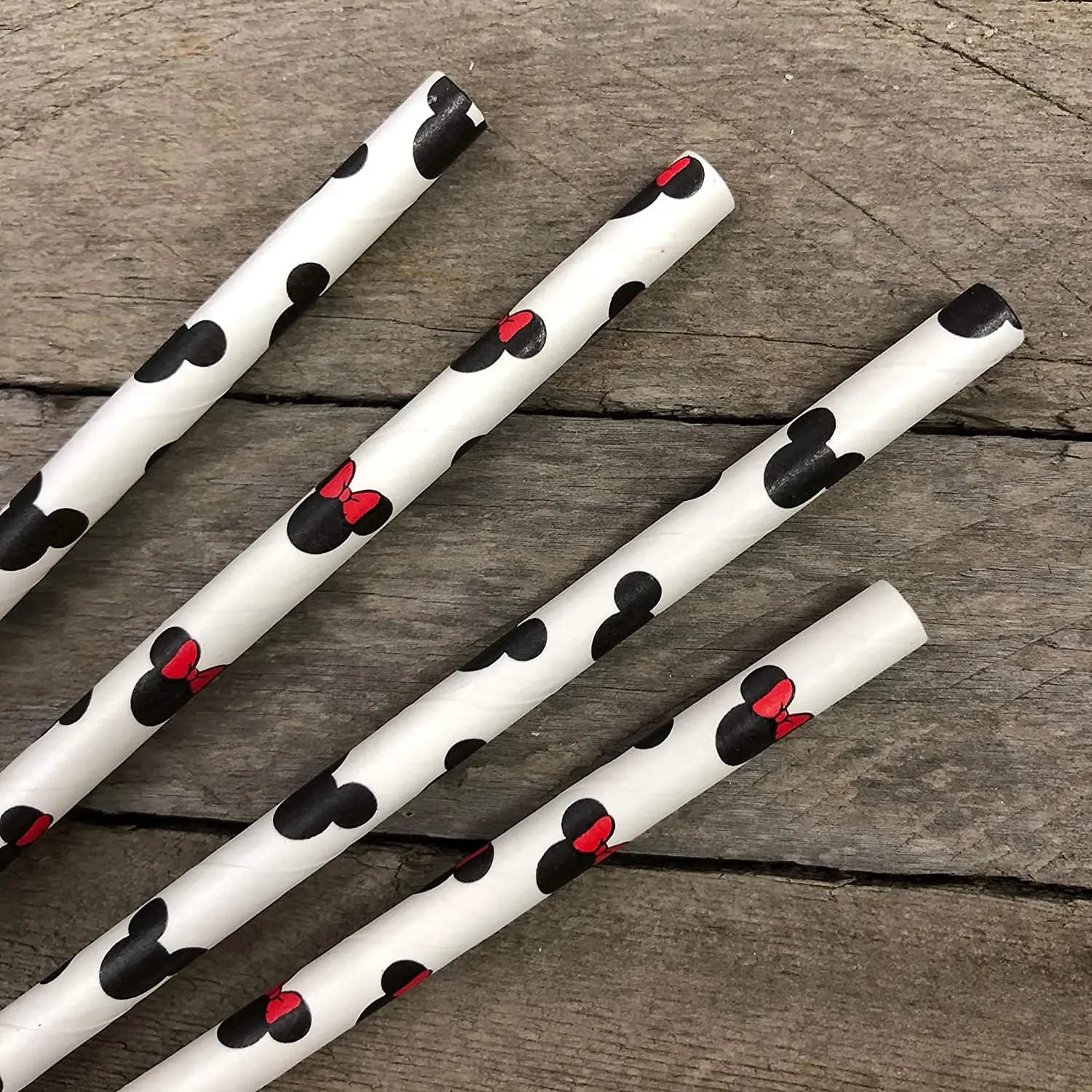 Tête de souris, pailles en papier, pailles d'animaux, impression de patte de fête pour filles et gar