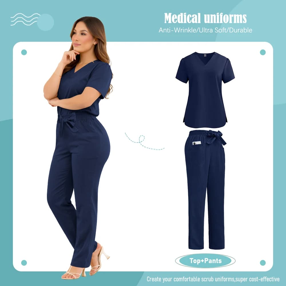Tenue de travail pour esthéticienne de salon de beauté, uniforme médical chirurgical, ensemble infir