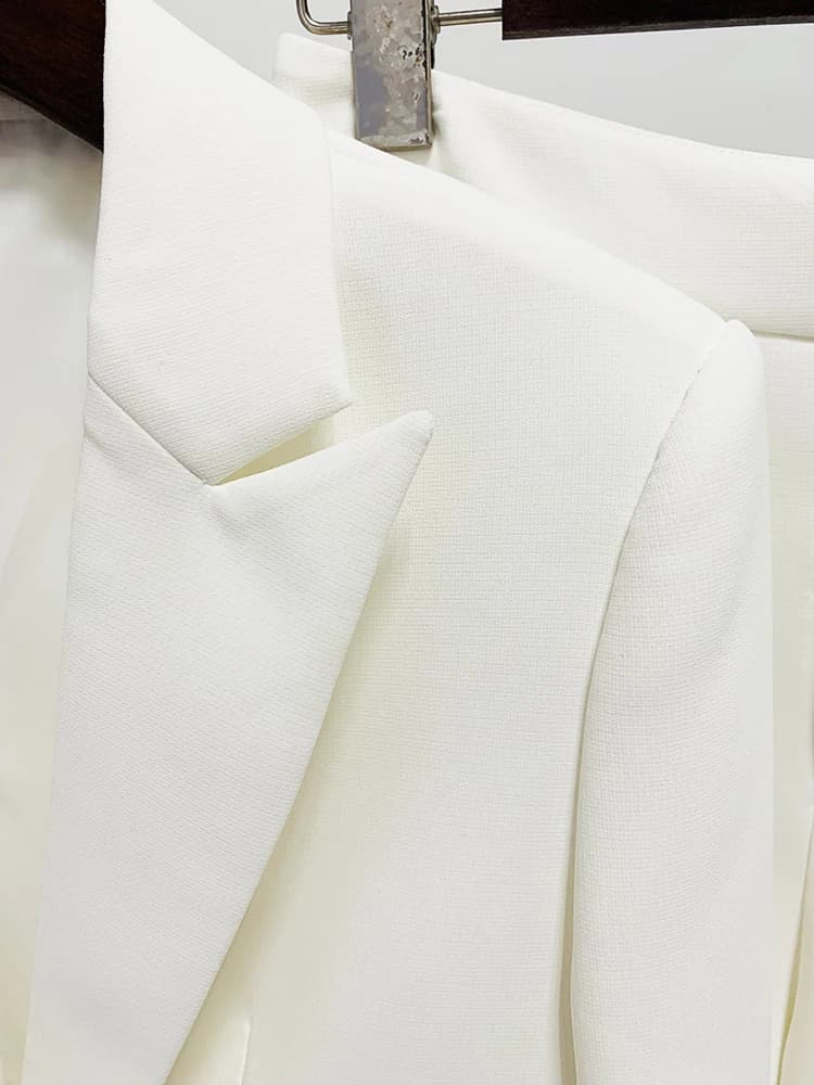 HIGH STREET Nouvelle Collection Mode 2026 Printemps/Été Ensemble Blazer et Pantalon Droit pour Femme