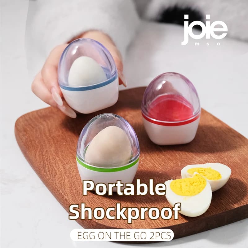 Joie-Boîte de rangement portable pour œufs, 2 pièces, coquetiers, conteneur antichoc, porte-œufs pou