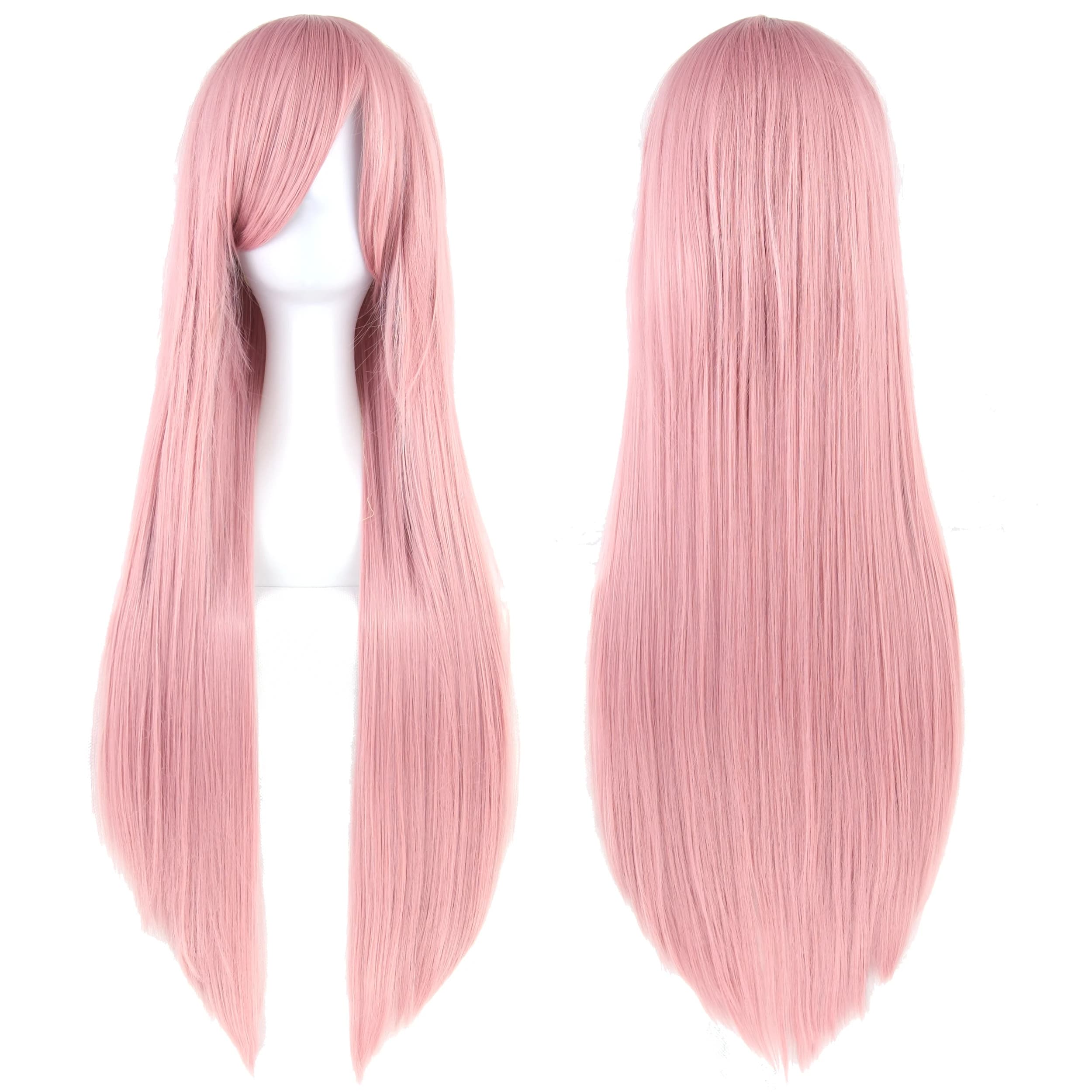 Perruque synthétique longue rose clair pour Cosplay Anime Megurine Luka perruque droite Momoi Satsuk