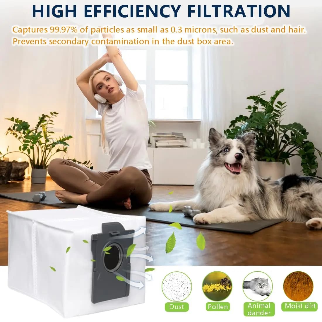 Sac à poussière pour aspirateur Robot Dreame X50 Ultra X30 Ultra X30 Pro X40 Ultra L40 Ultra S30 Pro