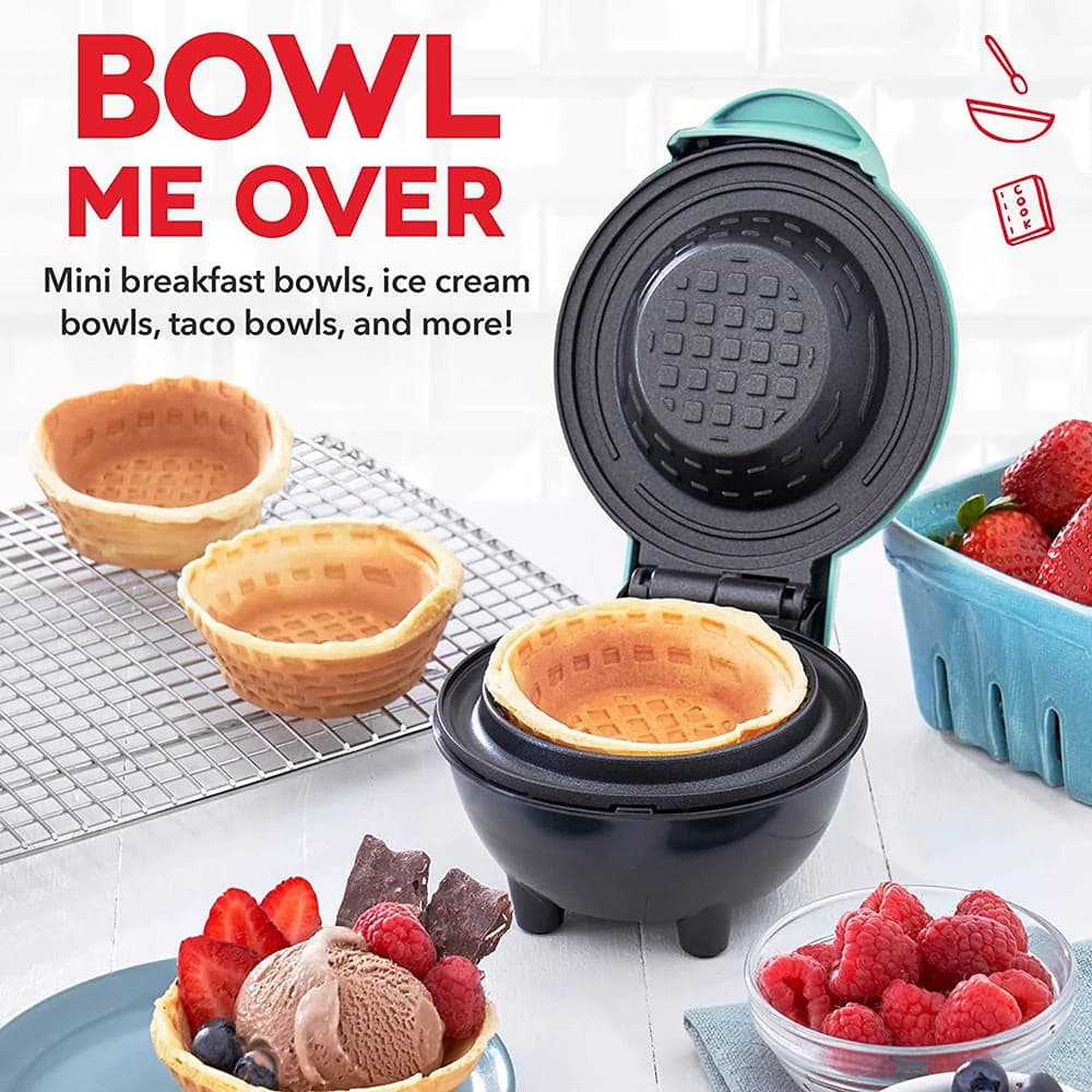 Nouveau Mini gaufrier bol 110 V/220 V Machine de petit déjeuner tarte aux œufs crème glacée et roule