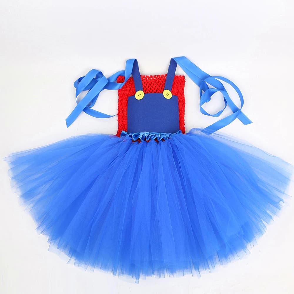 Costumes Super Bros pour Bol, Tenue d'Anniversaire et d'Halloween pour Enfants, Robe Tutu Rick de De