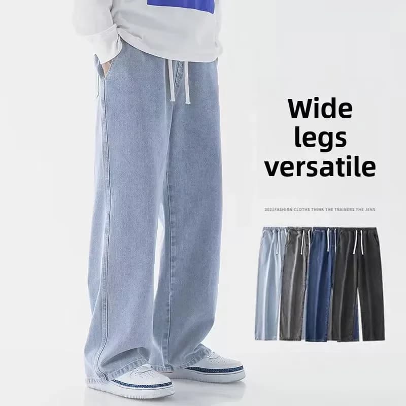 Jean ample pour hommes, Streetwear, Style coréen, mode, ample, droit, jambes larges, vêtements de ma