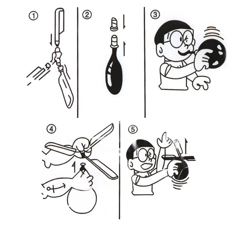 Ballon à hélice en hélicoptère, jouets pour enfants, ballon volant avec sifflet, décoration de fête 