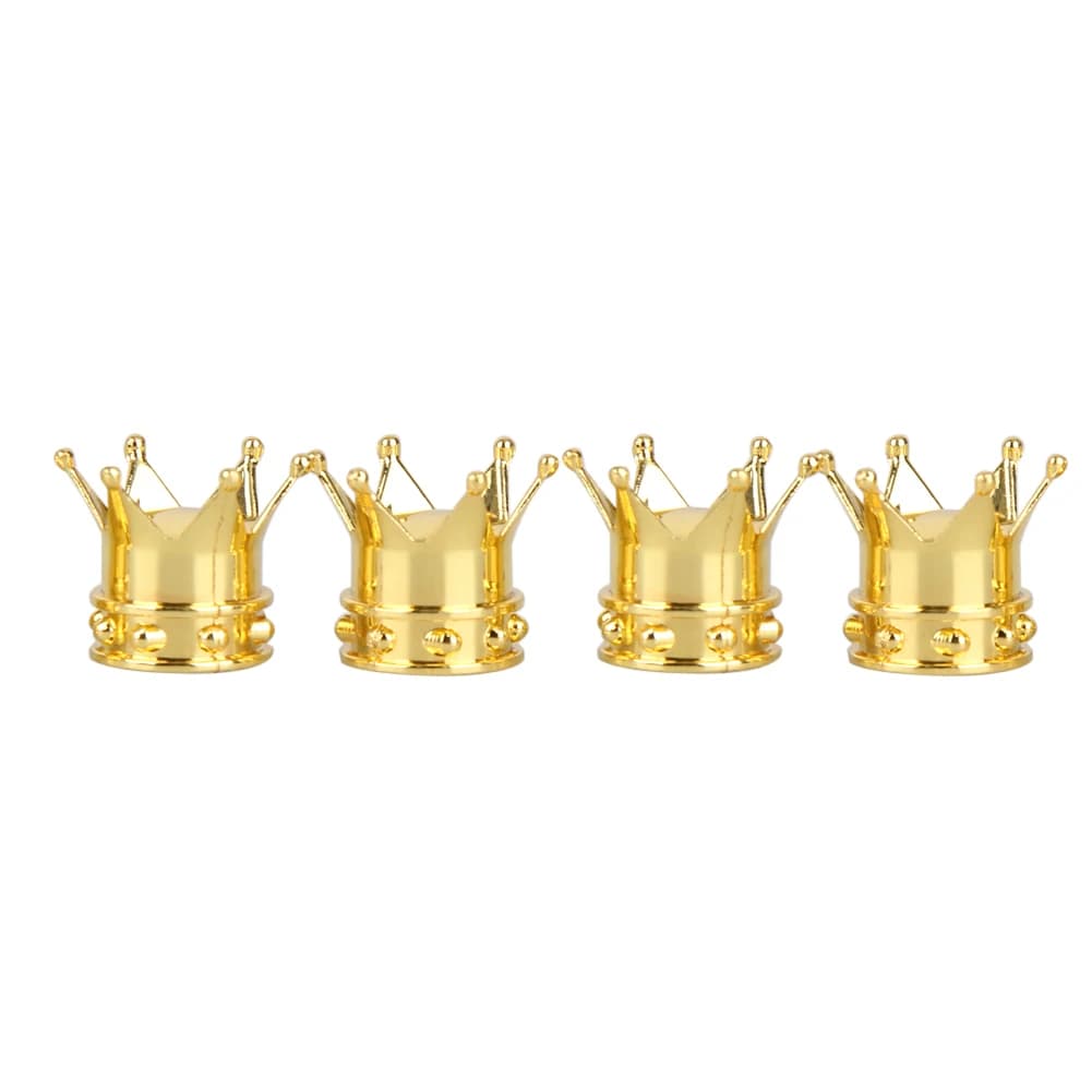 2/4 pcs/lot bouchons de Valve de pneu de vélo universel anti-poussière couronne d'or tige de roue de