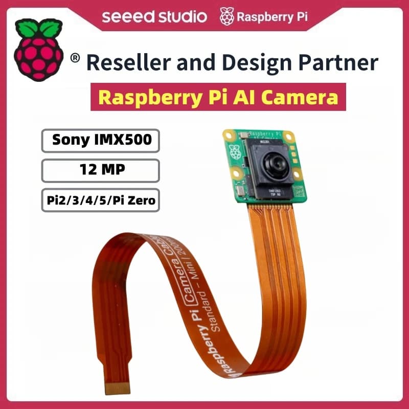 Caméra Raspberry Pi Al avec capteur Sony IMX500 12MP pour Raspberry Pi 5/Pi 3/ Pi 4/Pi Zero/Pi 2, ac