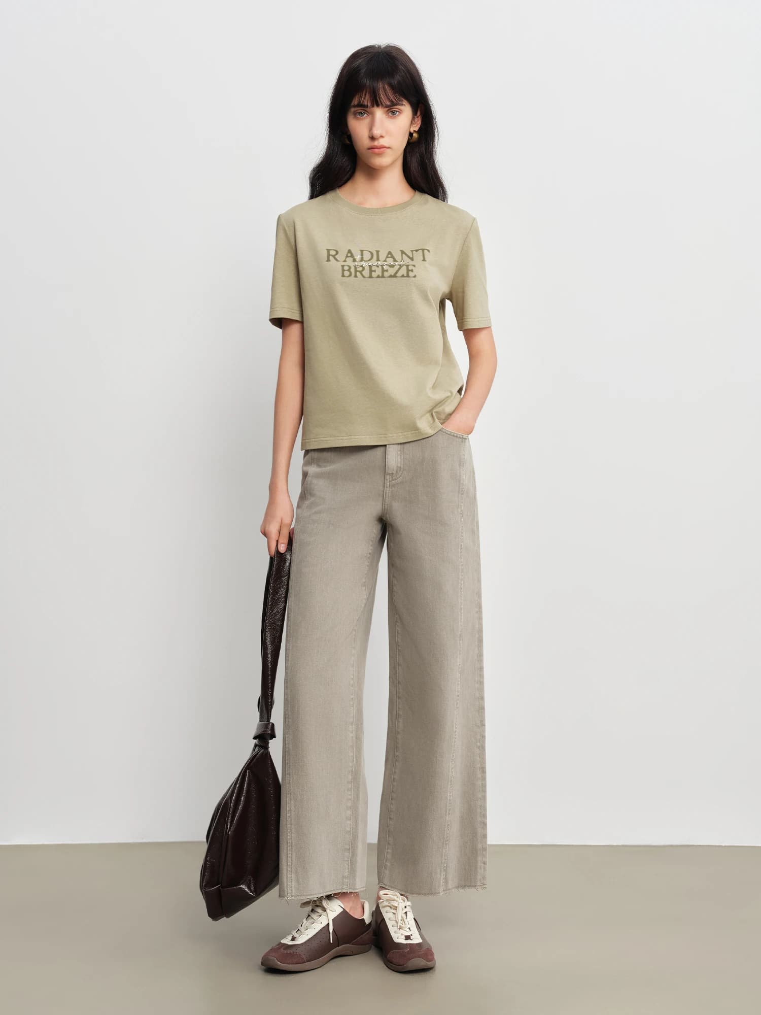 ZIQIAO Jean droit patchwork à bords effilochés longueur cheville pour femme – Nouveautés Printemps 2