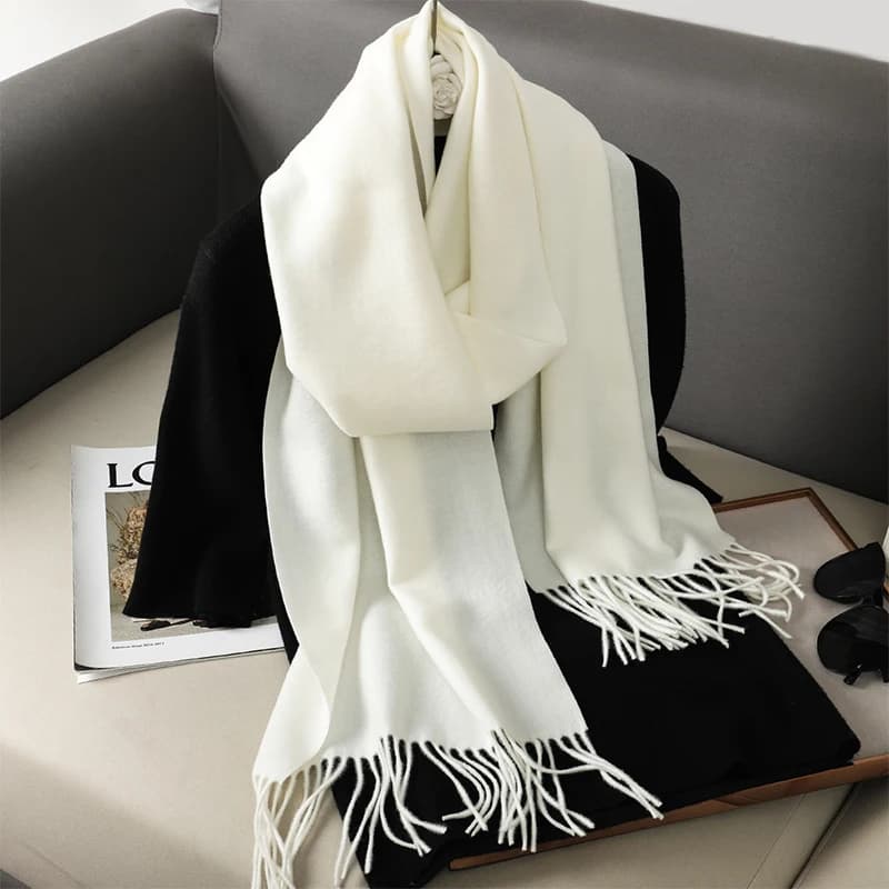 63 couleurs solide femmes hiver écharpe chaud gros cachemire châle en plein air luxe glands Pashmina