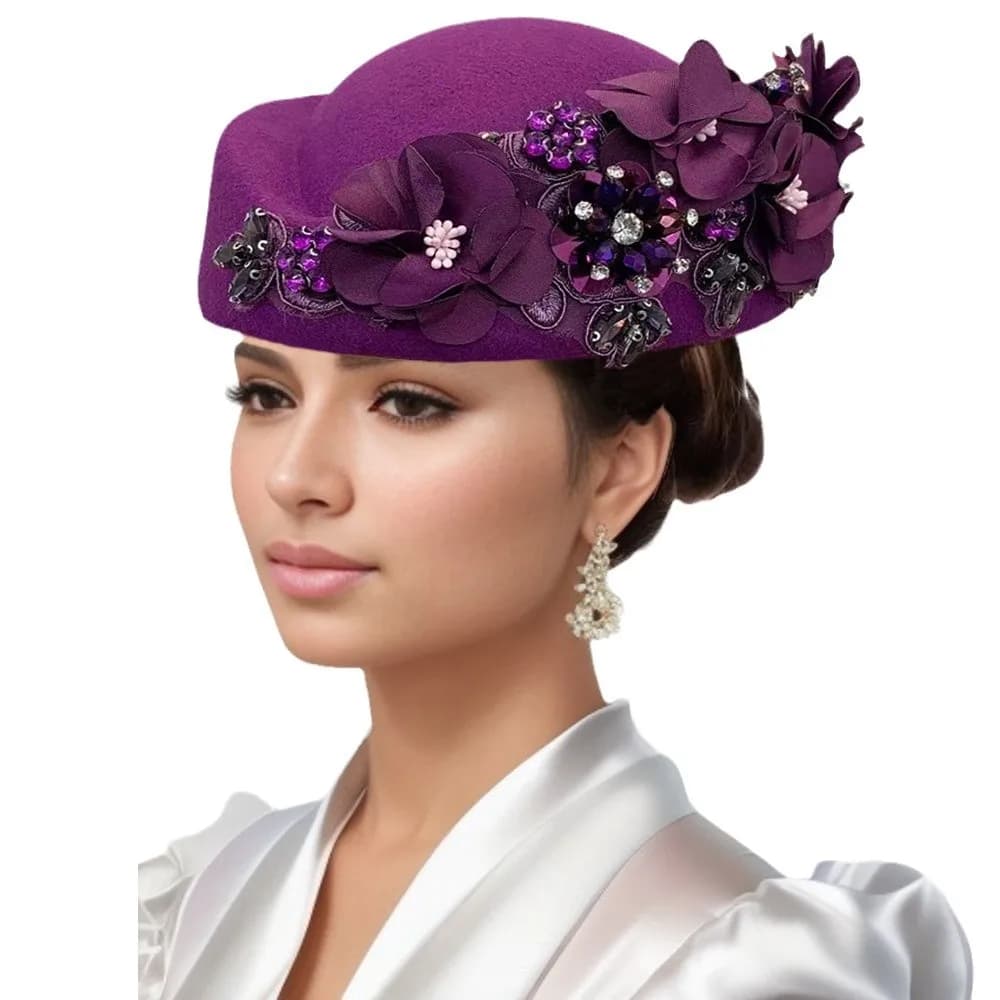 Chapeaux de mariage rétro, Cocktail, soirée, danse, hôtesse arabe, casquette blanche, casquette de C